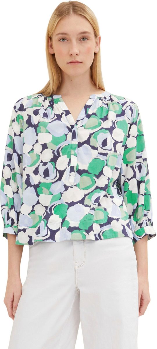 Tom tailor Gedessineerde blouse met v-hals