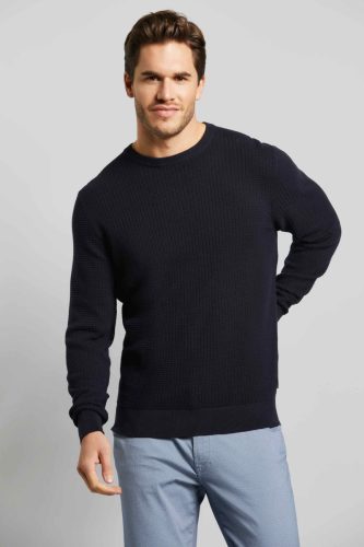 Bugatti Trui met ronde hals in tricot-look