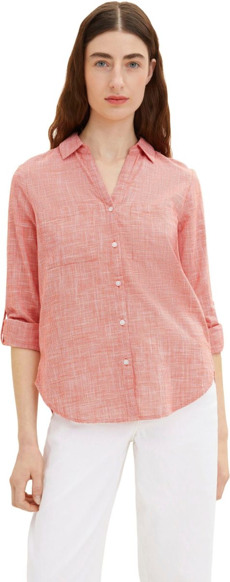 Tom tailor Blouse met lange mouwen met borstzak