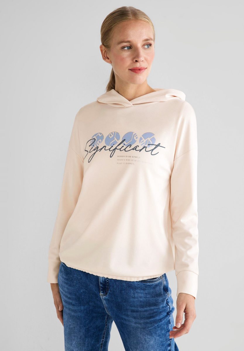 Street One Hoodie met elastische zoom
