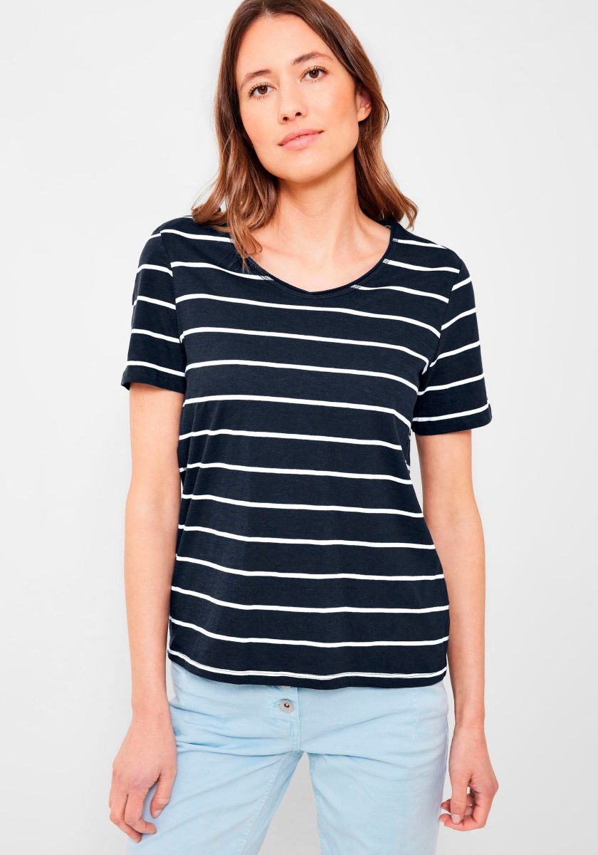CECIL T-shirt in gestreepte look