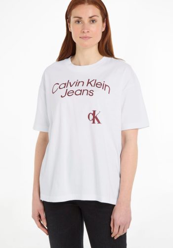 Calvin klein T-shirt met groot logo-opschrift