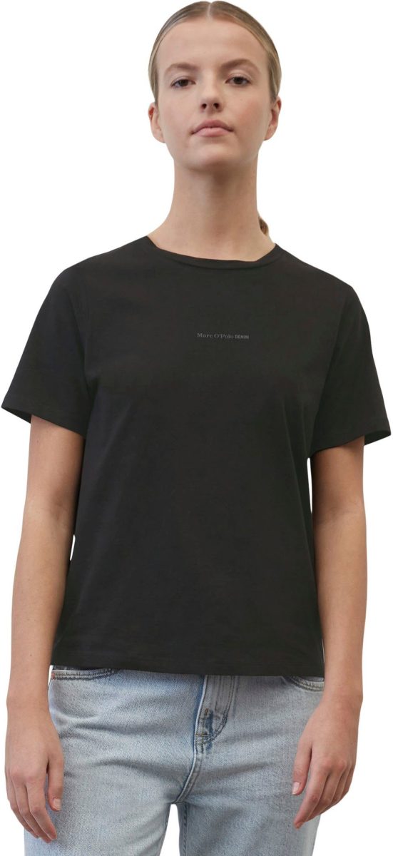 Marc O'Polo DENIM T-shirt met labelprint voor