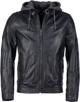 Maze Leren jack met afneembare capuchon