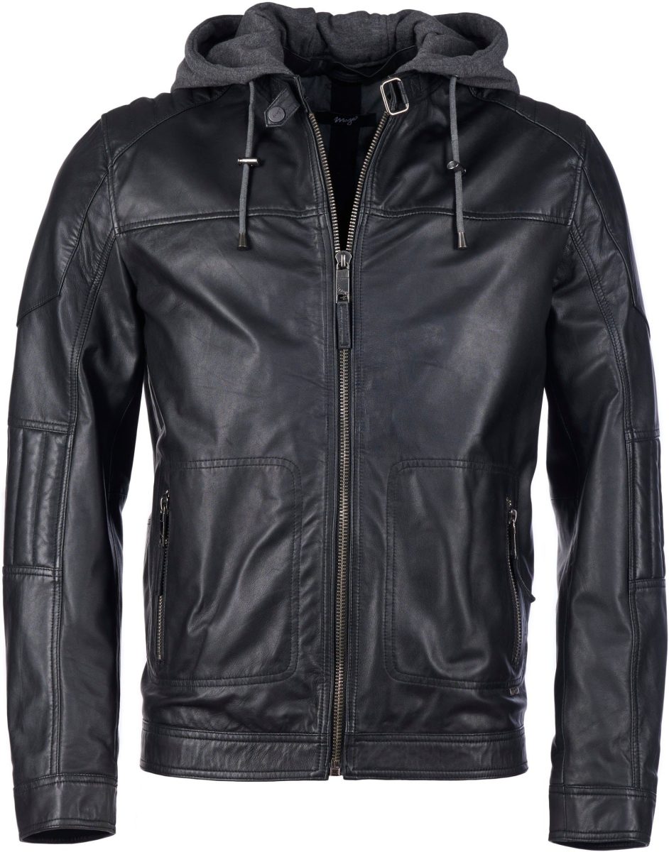 Maze Leren jack met afneembare capuchon