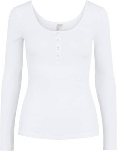 PIECES ribgebreide longsleeve met biologisch katoen zwart