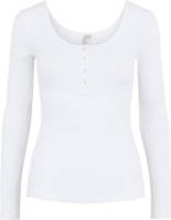PIECES ribgebreide longsleeve met biologisch katoen zwart