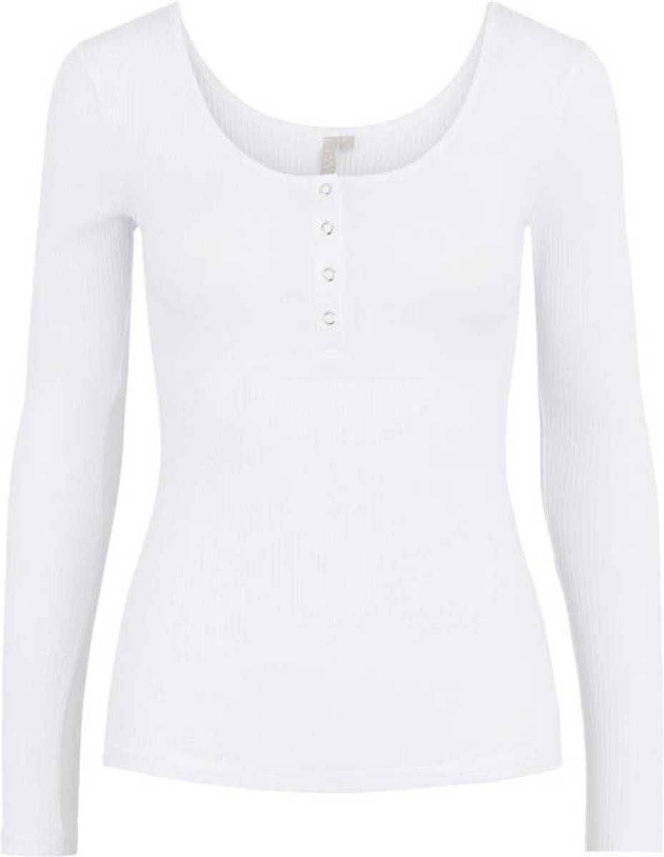 PIECES ribgebreide longsleeve met biologisch katoen zwart