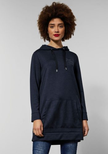 Street One Lang sweatshirt met capuchon en rijgkoord