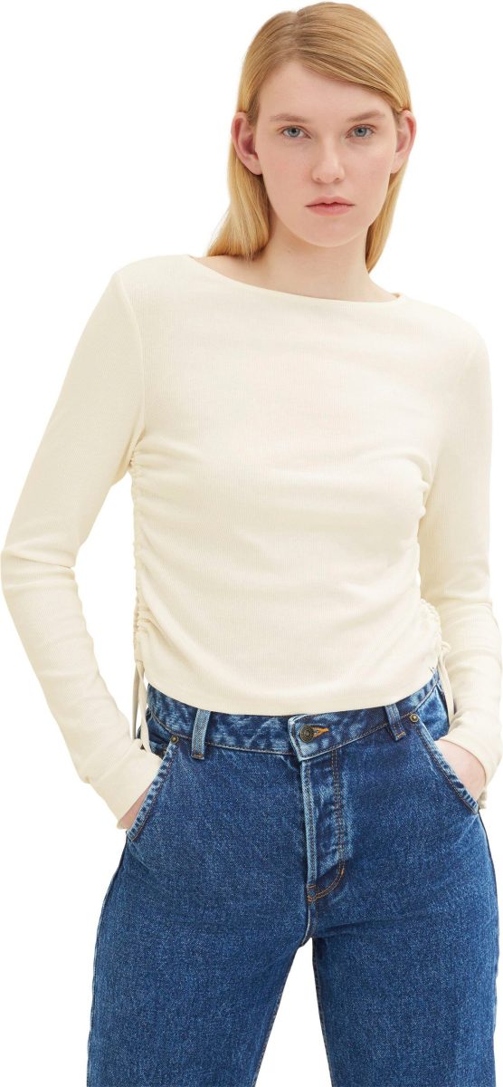 Tom Tailor Denim T-shirt met ruches