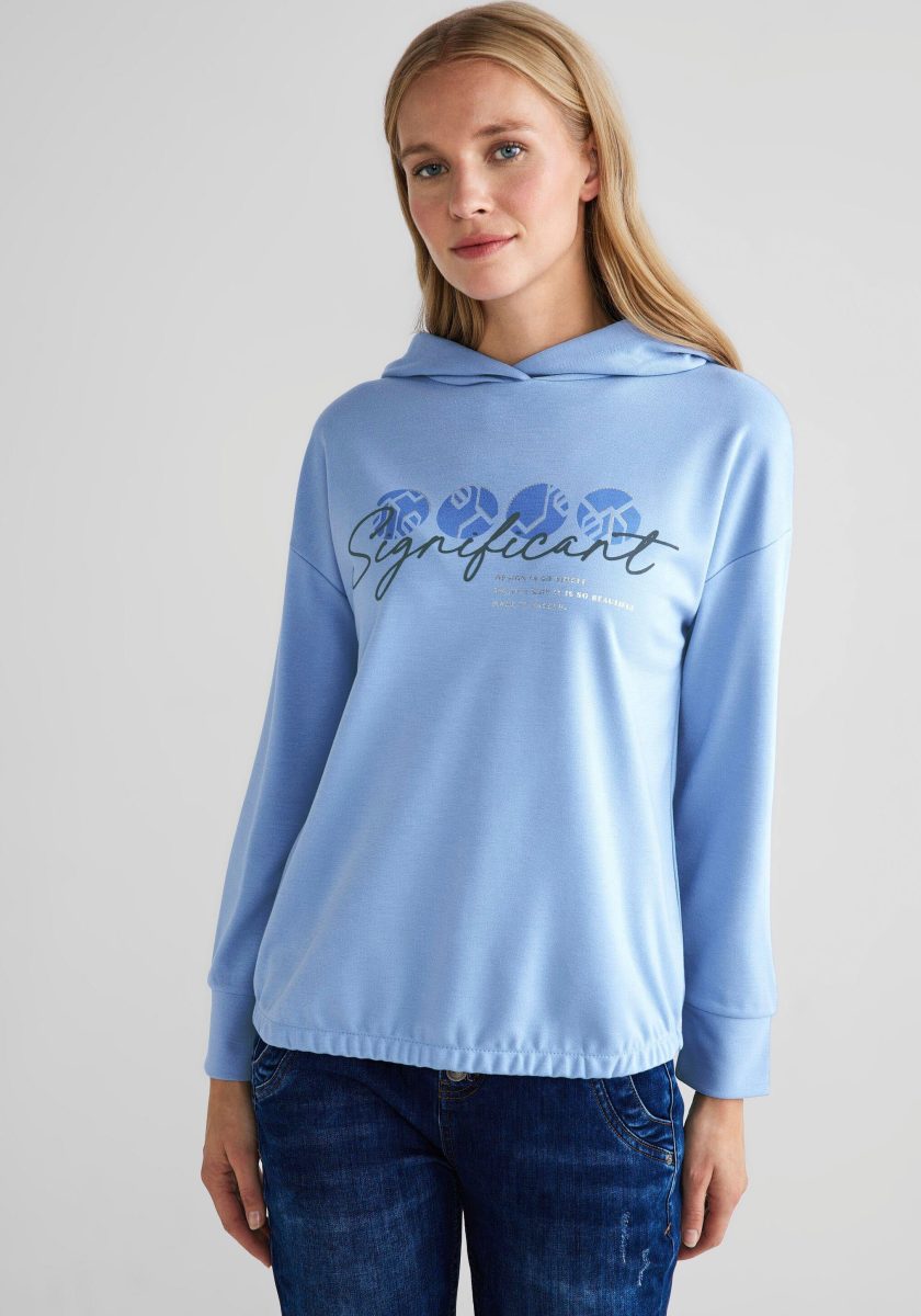 Street One Hoodie met elastische zoom