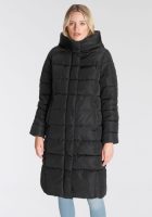Only Doorgestikte jas ONLTINA PUFFER X LONG COAT OTW met een capuchon