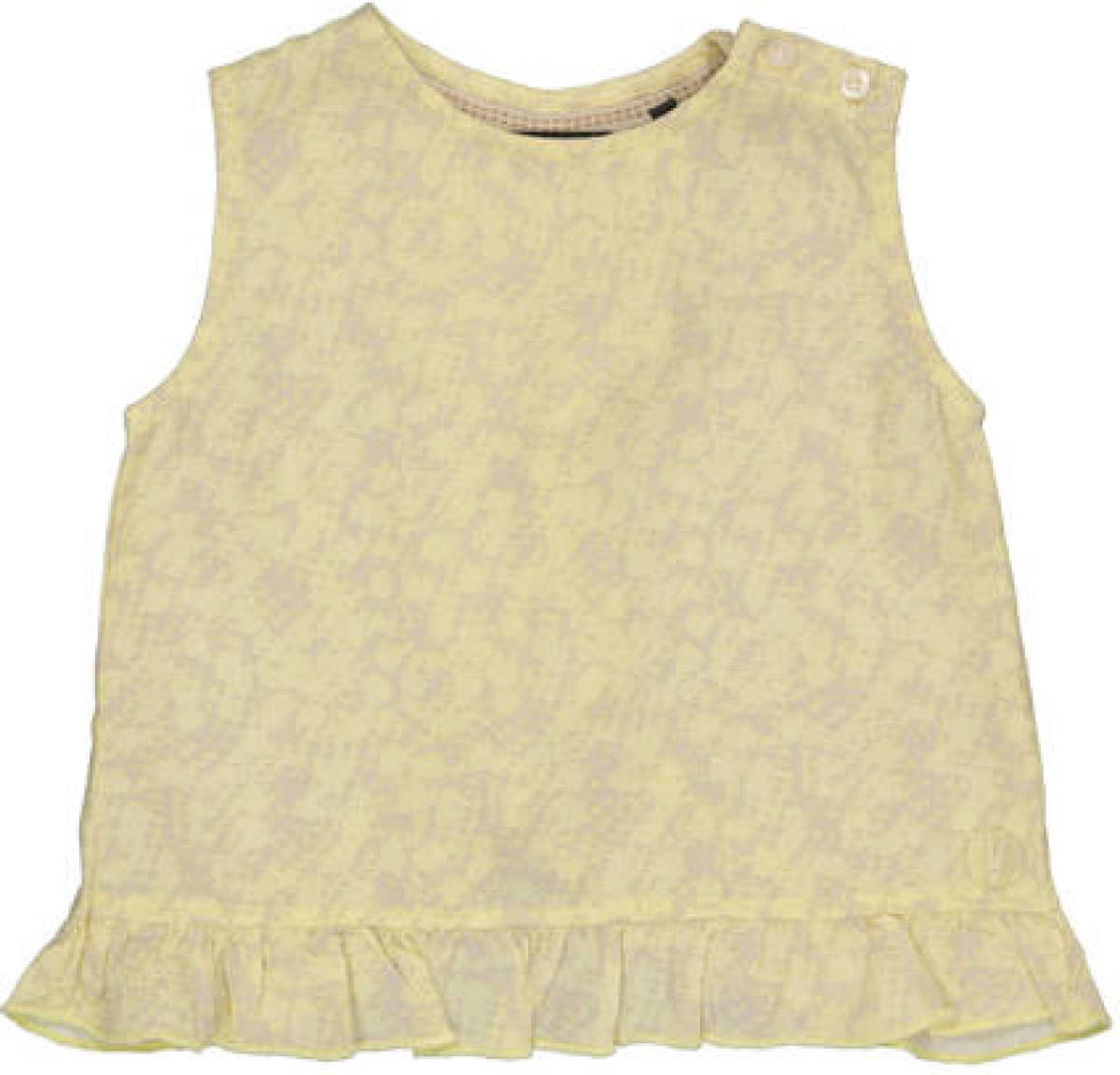LEVV top met all over print ecru/zachtgeel