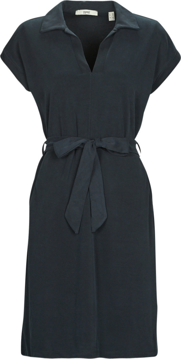 Esprit jurk met ceintuur antraciet
