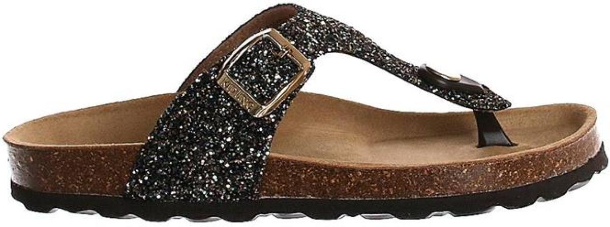 Kipling teenslipper zwart/goud