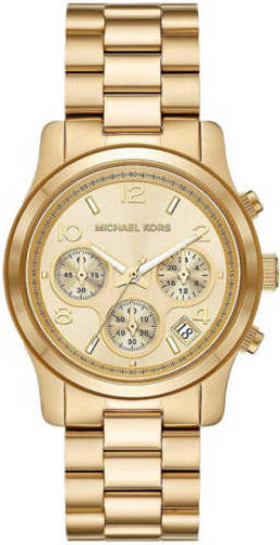 Michael Kors horloge MK7323 Runway goudkleurig