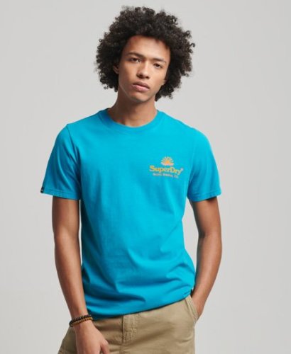 Superdry oversized T-shirt met printopdruk enamel blue