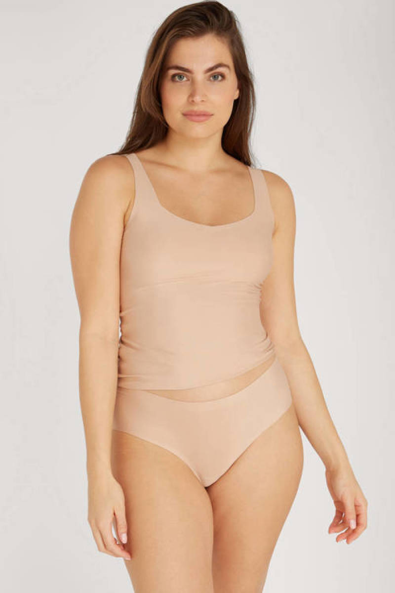 Ten Cate Secrets naadloze hipster met kant middenbeige