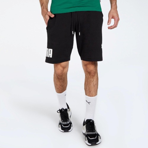 Puma regular fit short met logo zwart