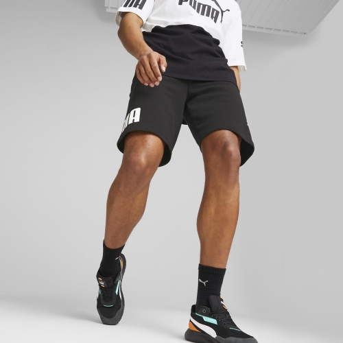 Puma regular fit short met logo zwart