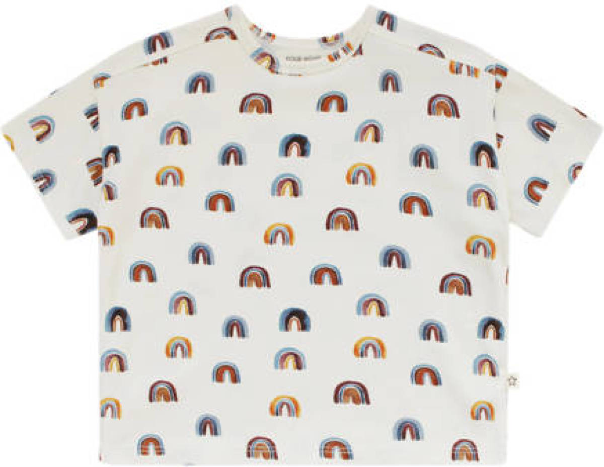Your Wishes baby T-shirt met all over print ecru