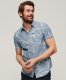 Superdry regular fit overhemd met all over print lichtblauw