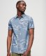 Superdry regular fit overhemd met all over print lichtblauw