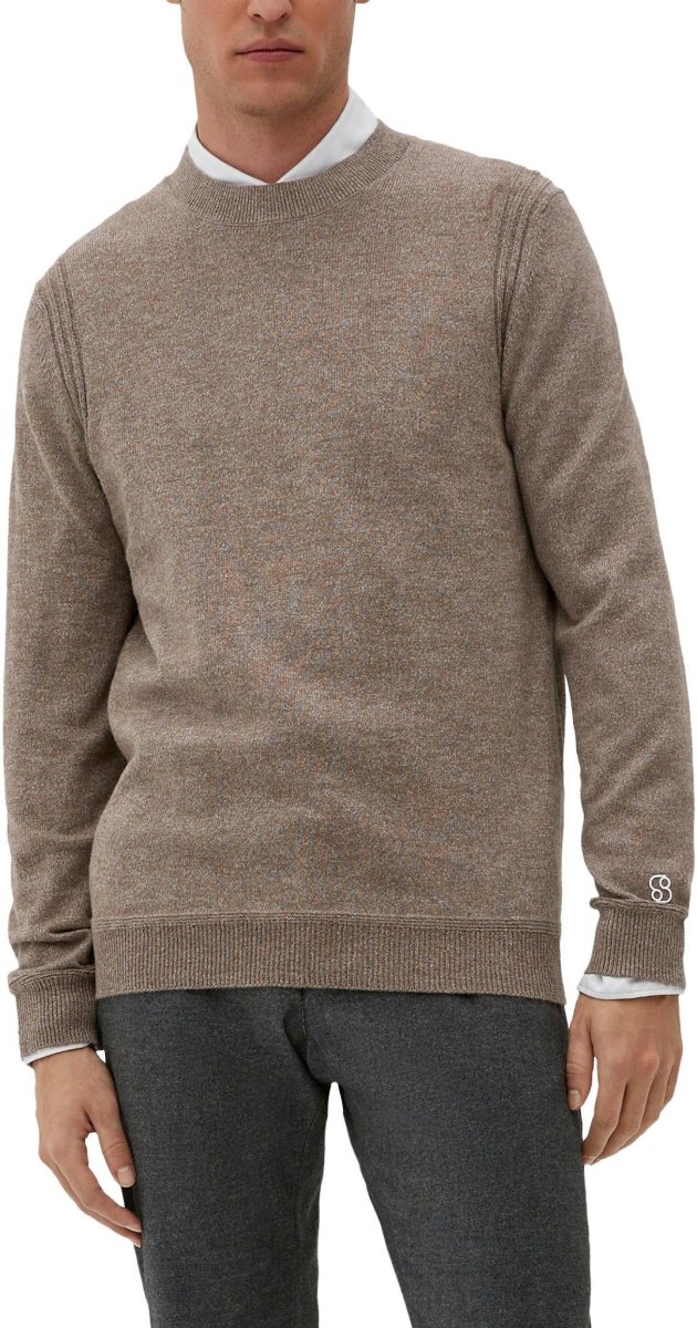 s.Oliver Gebreide trui gevlekte look