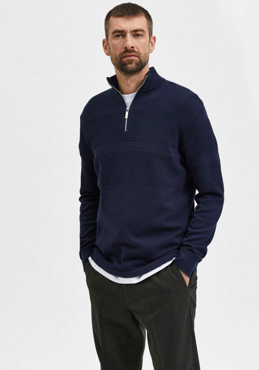 SELECTED HOMME Schipperstrui MAINE KNIT HALF ZIP