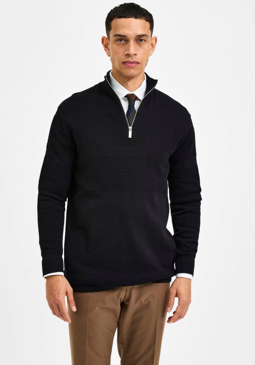 SELECTED HOMME Schipperstrui MAINE KNIT HALF ZIP
