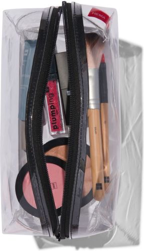 HEMA Toilettas Transparant 9x21x14