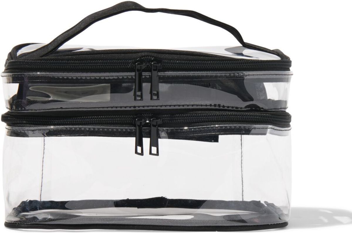 HEMA Beautycase Met Organizer Transparant 17x25x15