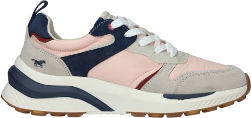 Mustang Sneaker Dames Grijs/Blauw/Roze