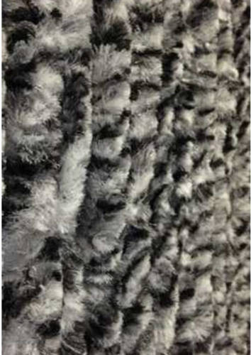 Vliegengordijnenexpert Kattenstaart Zwart-Wit gemeleerd - 100x230cm