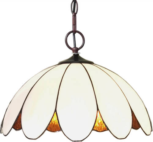 HAES deco - Hanglamp Tiffany Wit Ø 46x138 cm E27/max 2x60W