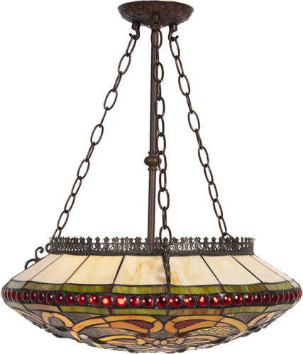 HAES deco - Plafondlamp Tiffany Meerkleurig Ø 51x112 cm