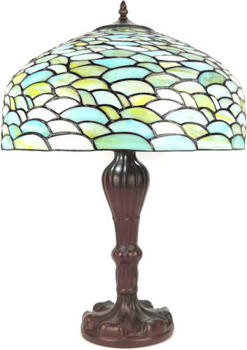 HAES deco - Tiffany Tafellamp Groen Ø 41x60 cm Fitting E27 / Lamp max 2x60W