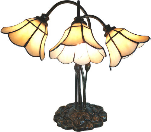 HAES deco - Tiffany Tafellamp Meerkleurig 46x28x63 cm Fitting E14 / Lamp max 2x25W