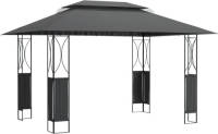 VidaXL Prieel met dak 400x300x270 cm staal antracietkleurig