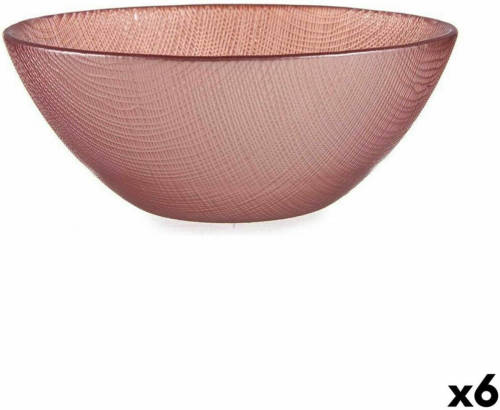 Vivalto Kom Ø 15 cm Roze Glas (6 Stuks)