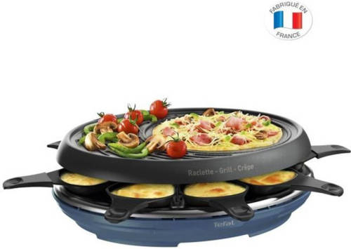 Tefal - COLORMANIA Grill-pannenkoeken RE310401 - 8 personen met kopjes - staalblauw