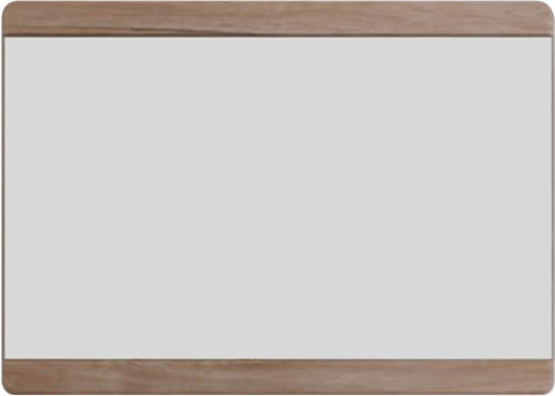 Hioshop Margit spiegel voor wandmontage, licht eiken decor .