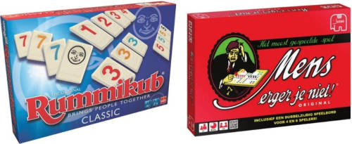 Hasbro Spellenbundel - 2 Stuks - Rummikub & Mens Erger Je Niet