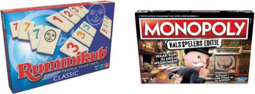 Hasbro Spellenbundel - 2 Stuks - Rummikub & Monopoly Valsspelerseditie