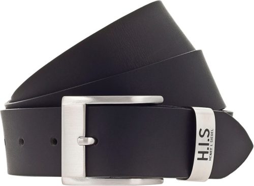 H.I.S Leren riem Riem van rundleer met metalen passant en logo