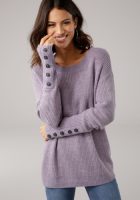 Laura Scott Trui met ronde hals met decoratieve knopen