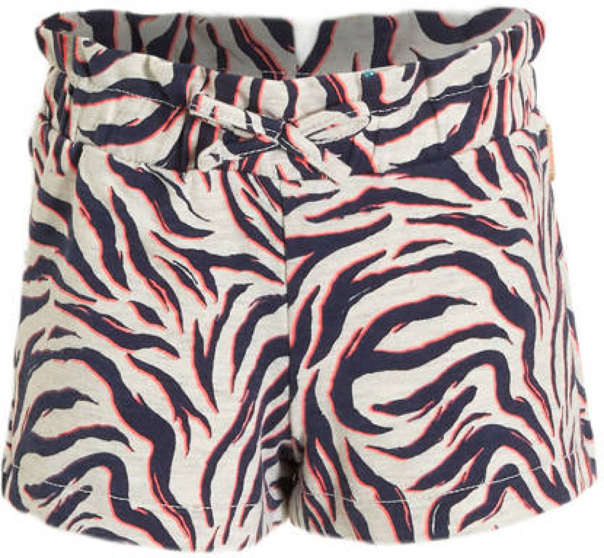Orange Stars short Madelief met panterprint multicolor