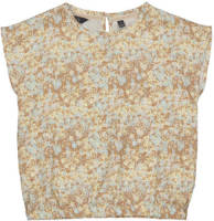 LEVV top LDJADA met all over print zand/beige/lichtblauw