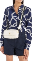 Tommy hilfiger doorgestikte crossbody tas Iconic ecru