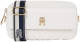 Tommy hilfiger doorgestikte crossbody tas Iconic ecru